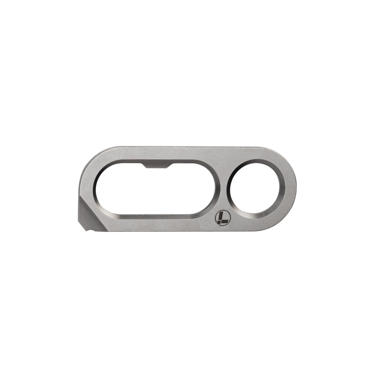 Translation missing: es.Leatherman OPNR from the front showing the milled details that are the function of the tool