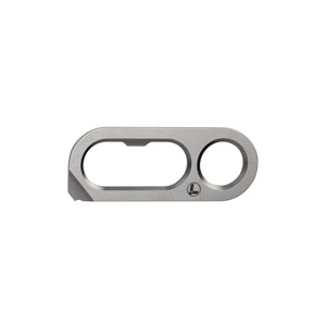 Translation missing: es.Leatherman OPNR from the front showing the milled details that are the function of the tool