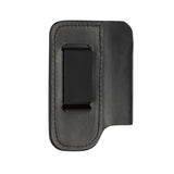 Translation missing: es.Black premium leather sheath with stitched edges and centered belt clip