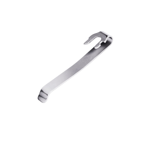 Translation missing: es.Back-side of the Stainless Steel Leatherman Quick-Release Pocket Clip showing the connecting mechanism