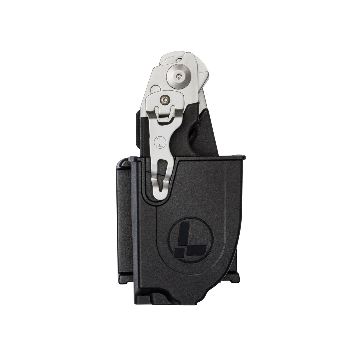 Translation missing: en.Black Raptor® Rescue holster with a folded Leatherman Raptor® Rescue inside